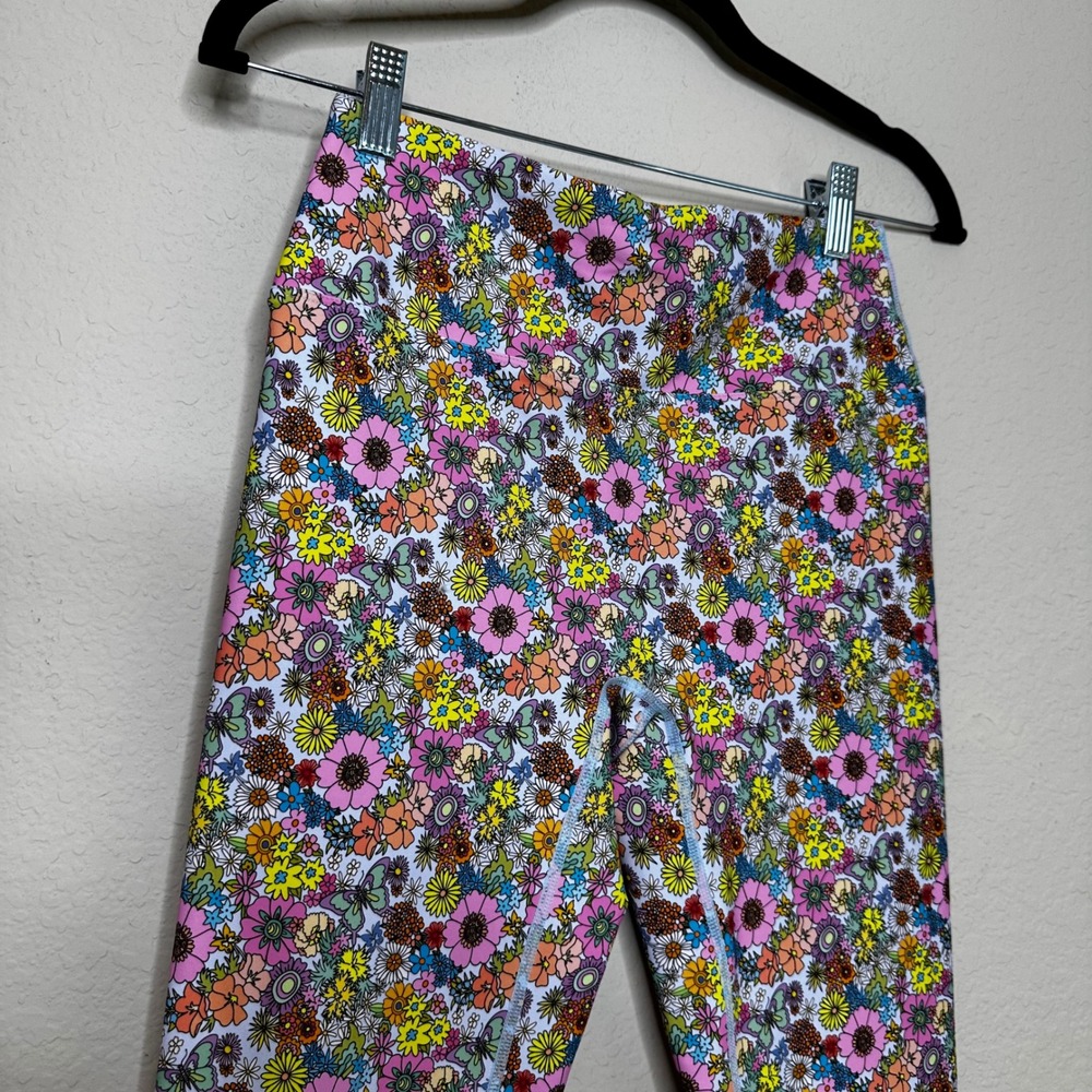 SSYS The Label Floral Butterfly High Waisted Leggings Small Boho Hippie Yoga - Picture 2 of 7